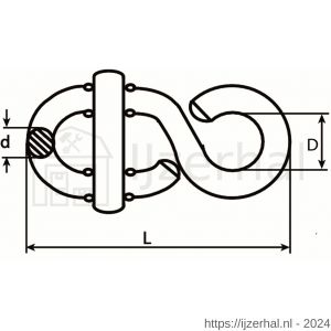 Dulimex DX 365-060E klapacht 60x6 mm verzinkt - L30200538 - afbeelding 2