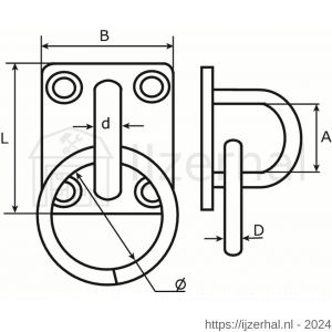 Dulimex DX 599-30I aanlegring 5 mm RVS AISI 316 - L30200832 - afbeelding 2