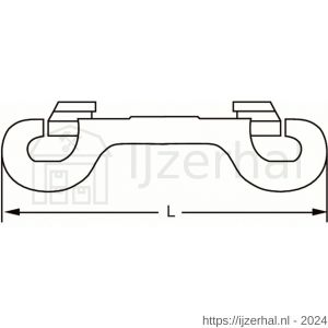 Dulimex DX 161Z-90N dubbele musketonhaak 88 mm zamac vernikkeld - L30200610 - afbeelding 2