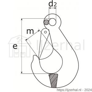 Dulimex DX 689-10E P lasthaak met klep type 689 1000 kg verzinkt - L30204053 - afbeelding 2