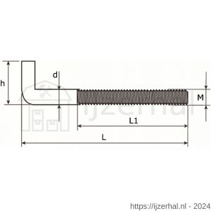 Dulimex DX 392-550E schroefduim M5x50 mm verzinkt - L30200679 - afbeelding 2