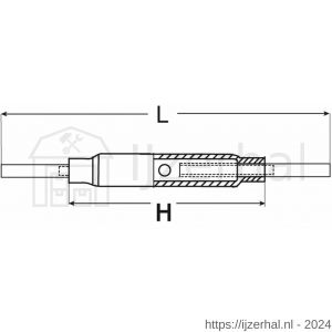 Dulimex DX 1478-16AE spanschroef met aanlaseinden DIN 1478 16 mm blank - L30201059 - afbeelding 2