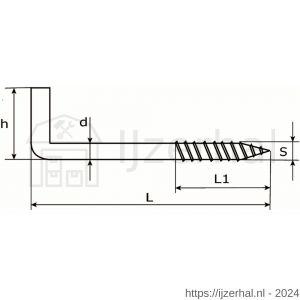 Dulimex DX 393-030E schroefduim houtdraad 2.65x30x14 mm verzinkt - L30200684 - afbeelding 2