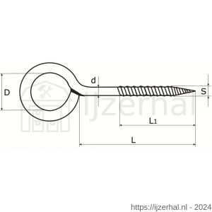 Dulimex DX 388-12022E zware schroefoog gelast houtdraad 7.80x120x22 mm verzinkt - L30200746 - afbeelding 2