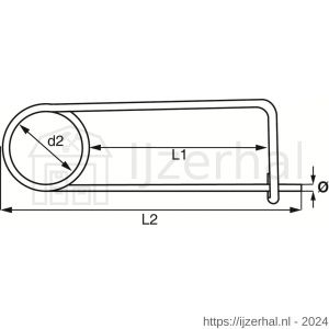 Dulimex DX 325-02E haarspeldveer 2 mm verzinkt - L30200782 - afbeelding 2