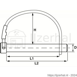 Dulimex DX 332-10E borgpen rond 10 mm verzinkt - L30200165 - afbeelding 2