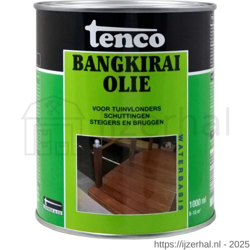 Tenco Bangkirai hardhoutolie waterbasis blank 1 L blik - L40710298 - afbeelding 1