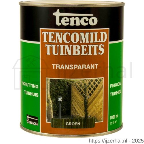 TencoMild tuinbeits transparant groen 1 L blik - L40710286 - afbeelding 1