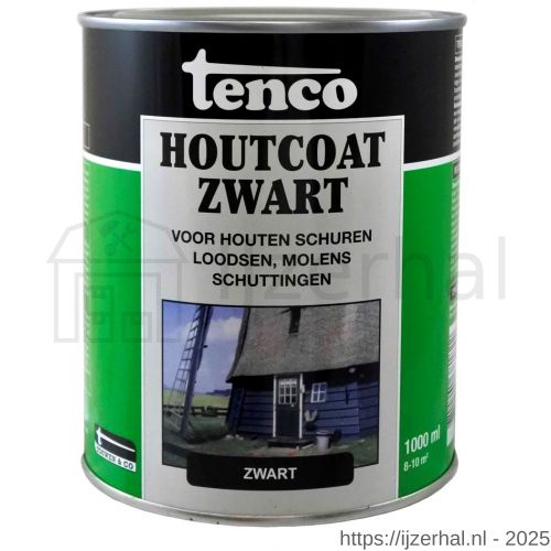 Tenco Houtcoat houtcoating teervrij zwart 1 L blik L - L40710158 - afbeelding 1