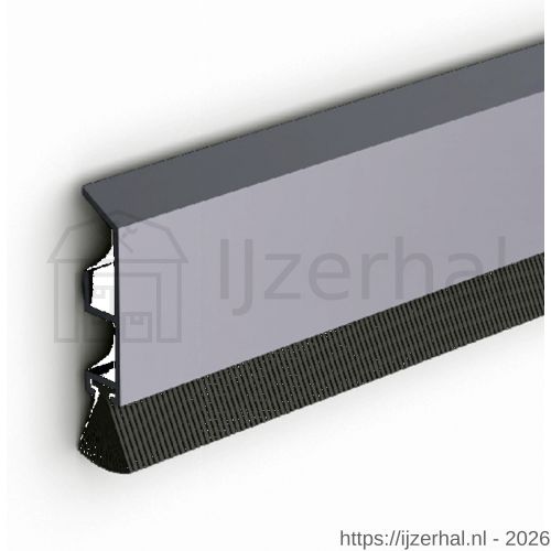 Ellen dorpelprofiel met borstel aluminium Robust met veloursborstel 100 cm - L51010352 - afbeelding 1