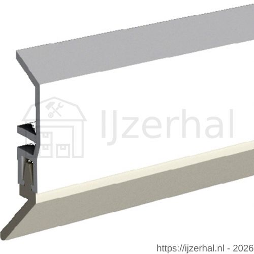 Ellen dorpelprofiel met borstel kunststof Basic wit 100 cm - L51010356 - afbeelding 1