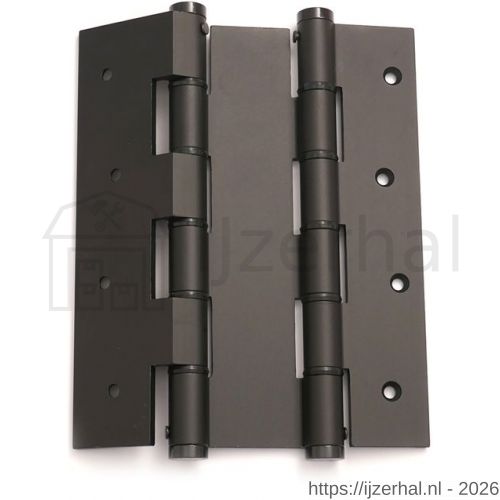 Justor DVDM 120 BE deurveerscharnier dubbelwerkend 120 mm muur montage aluminium zwart - L30204178 - afbeelding 1