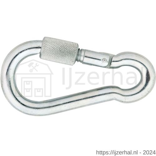 Dulimex DX 245-12S karabijnhaak met schroef C-DIN 5299 140x12 mm verzinkt - L30200469 - afbeelding 1