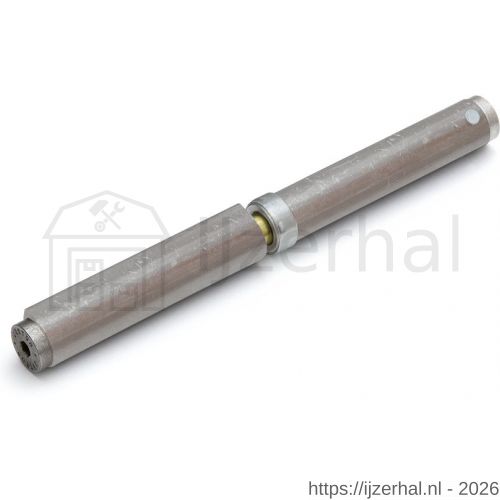 Justor HPL SS VCR 1 aanlaspaumelle vlakke top vaste stift met veer en kogellager ring 180x18 mm deuren tot 60 kg RVS - L30204723 - afbeelding 1