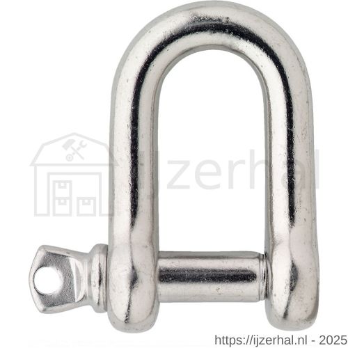 Dulimex DX DSL.4206-ZB D-sluiting 6 mm RVS 316 1 stuk op kaart - L30203207 - afbeelding 1